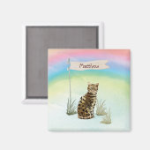 Individuelle Name Bengalisch Katze Haustier Magnet (Vorderseite/Rückseite)