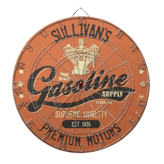 Individuelle Name Benzinmotoren Retro Mechanische Dartscheibe (vorne)