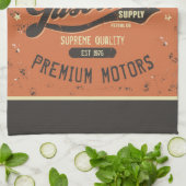 Individuelle Name Benzinmotoren Retro Mechanische  Geschirrtuch (Gefaltet)