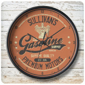 Individuelle Name Benzinmotoren Retro Mechanische  Große Wanduhr