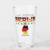 Individuelle Name Berlin Deutschland Glas (Rückseite)