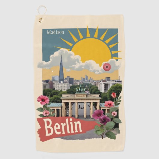 Individuelle Name Berlin, Deutschland Golfhandtuch (Vorderseite)