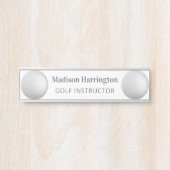 Individuelle Name & Beruf Golf Ball Türschild (Vorderseite )