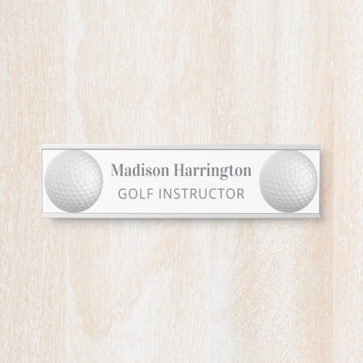 Individuelle Name & Beruf Golf Ball Türschild (Vorderseite )