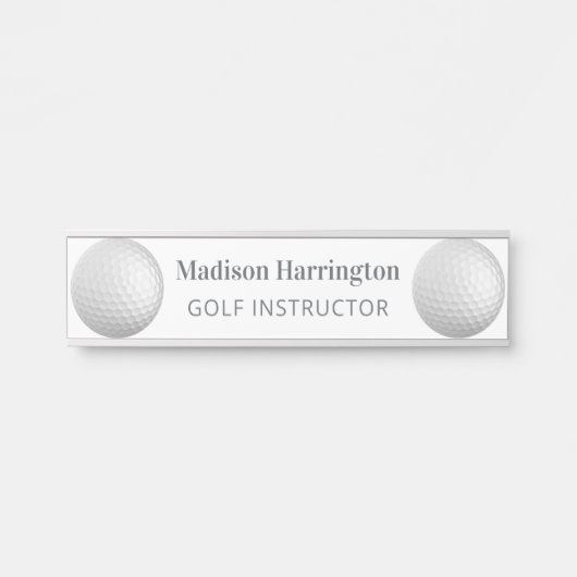 Individuelle Name & Beruf Golf Ball Türschild (Vorderseite )