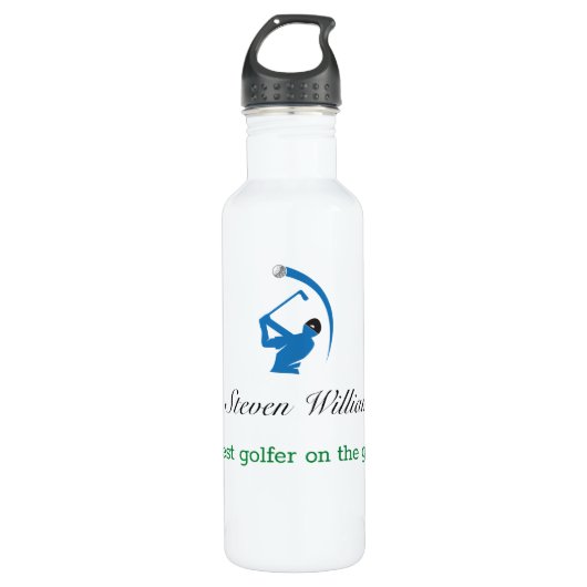Individuelle Name Best Golfer Wasserflasche Edelstahlflasche (Vorderseite)