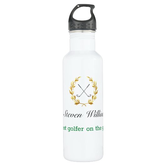 Individuelle Name Best Golfer Wasserflasche Edelstahlflasche (Vorderseite)