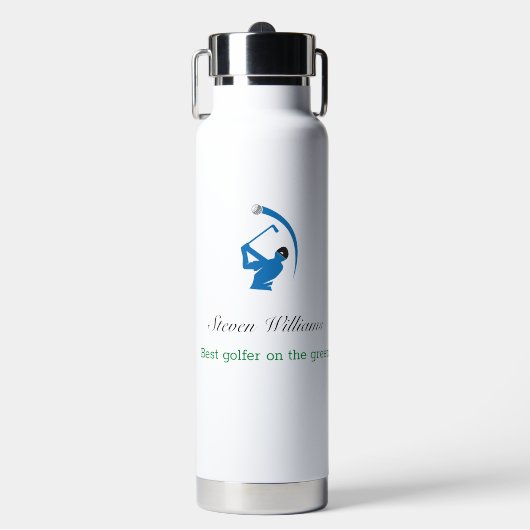Individuelle Name Best Golfer Wasserflasche Trinkflasche (Vorderseite)