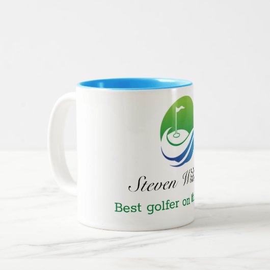Individuelle Name Beste Golfer Kaffee Tasse (Vorderseite Links)
