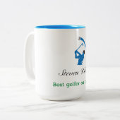 Individuelle Name Beste Golfer Kaffee Tasse (Vorderseite Links)