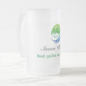 Individuelle Name Beste Golfer Mattierte Tasse (Vorderseite Links)