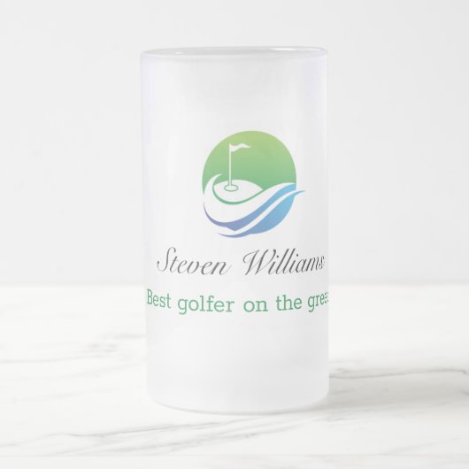 Individuelle Name Beste Golfer Mattierte Tasse (Mittel)