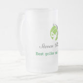 Individuelle Name Beste Golfer Mattierte Tasse (Vorderseite Links)
