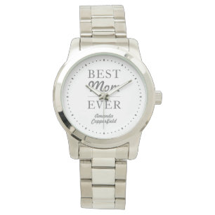 Individuelle Name Beste Mama je Silver Armbanduhr