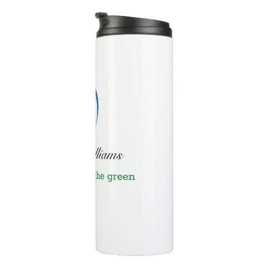 Individuelle Name Bester Golfer Thermaltumbler Thermosbecher (Nach rechts gedreht)