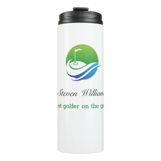 Individuelle Name Bester Golfer Thermaltumbler Thermosbecher (Vorderseite)