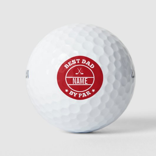 Individuelle Name Bester Vater par personalisiert Golfball (Vorderseite)