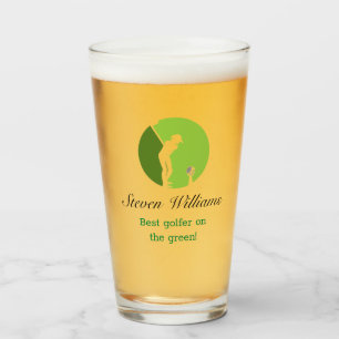 Individuelle Name Bestes Golfer-Bierglas Glas