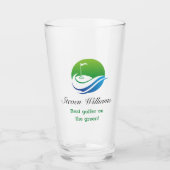 Individuelle Name Bestes Golfer-Bierglas Glas (Vorderseite)
