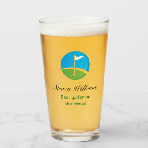 Individuelle Name Bestes Golfer-Bierglas Glas