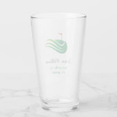 Individuelle Name Bestes Golfer-Bierglas Glas (Rückseite)