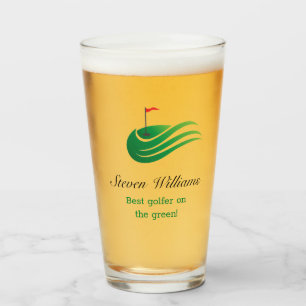 Individuelle Name Bestes Golfer-Bierglas Glas