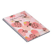 Individuelle Name/Betreff Ladybug Pastel Notizblock (Rechte Seite)