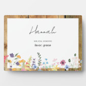 Individuelle Name Biblical Bedeutung Wildblumen Pl Fotoplatte (Vorderseite)