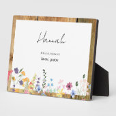 Individuelle Name Biblical Bedeutung Wildblumen Pl Fotoplatte (Seite)