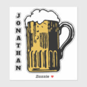 INDIVIDUELLE NAME BIER AUFKLEBER (Blatt)