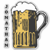 INDIVIDUELLE NAME BIER AUFKLEBER (Vorderseite)