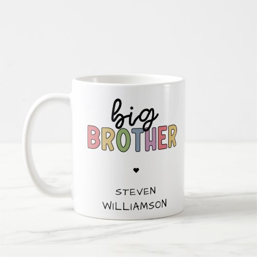 Individuelle Name Big Brother Niedlich Personalisi Kaffeetasse (Links)