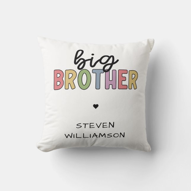 Individuelle Name Big Brother Niedlich Personalisi Kissen (Vorderseite)
