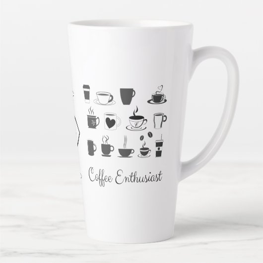 Individuelle Name, Big Coffee Espresso Cup | Funny Milchtasse (Rechts)
