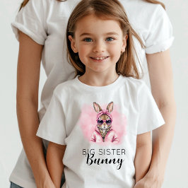 Individuelle Name Big Sister Bunny Matching Family T-Shirt
