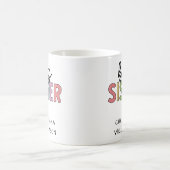Individuelle Name Big Sister Niedlich Personalisie Kaffeetasse (Mittel)