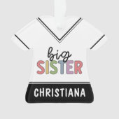 Individuelle Name Big Sister Niedlich Personalisie Ornament (Vorderseite)