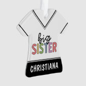 Individuelle Name Big Sister Niedlich Personalisie Ornament (Vorderseite)