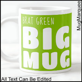 Individuelle Name Big Tasse Brat Green C24 Funny N