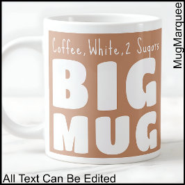 Individuelle Name Big Tasse Brown C84 Funny Novelt