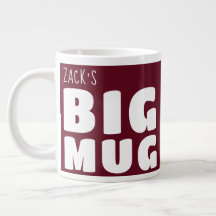 Individuelle Name Big Tasse Maroon C31 Funny Novel