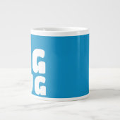 Individuelle Name Big Tasse Mid Blue & White Fun N (Vorderseite)