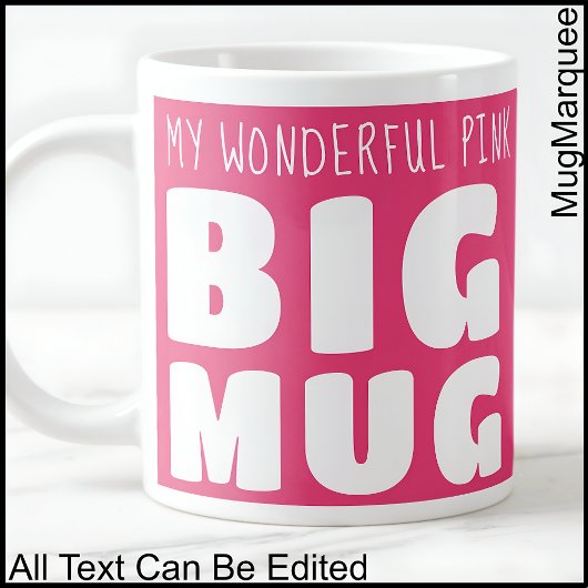 Individuelle Name Big Tasse Pink C58 Funny Novelty