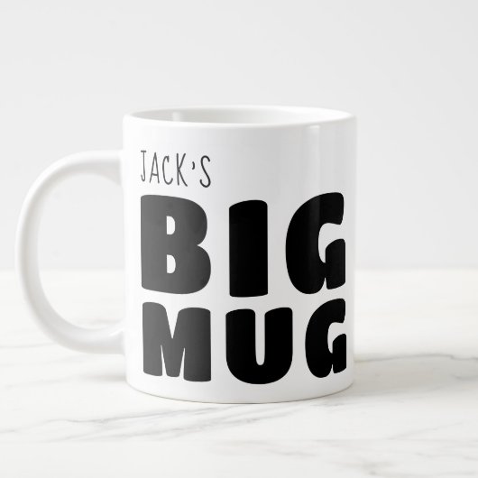 Individuelle Name Big Tasse White Black C00 Spaß N (Links)