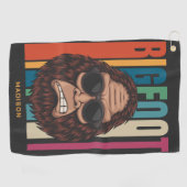 Individuelle Name Bigfoot Golfhandtuch (Horizontal)