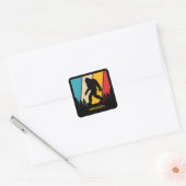 Individuelle Name Bigfoot Quadratischer Aufkleber (Umschlag)