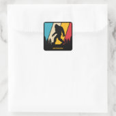 Individuelle Name Bigfoot Quadratischer Aufkleber (Tasche)