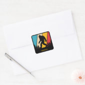 Individuelle Name Bigfoot Quadratischer Aufkleber (Umschlag)