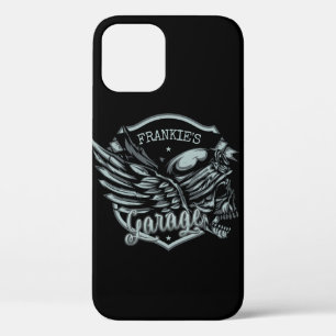Individuelle Name Biker Skull Wings Motorradgarage Case-Mate iPhone Hülle