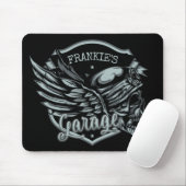 Individuelle Name Biker Skull Wings Motorradgarage Mousepad (Mit Mouse)